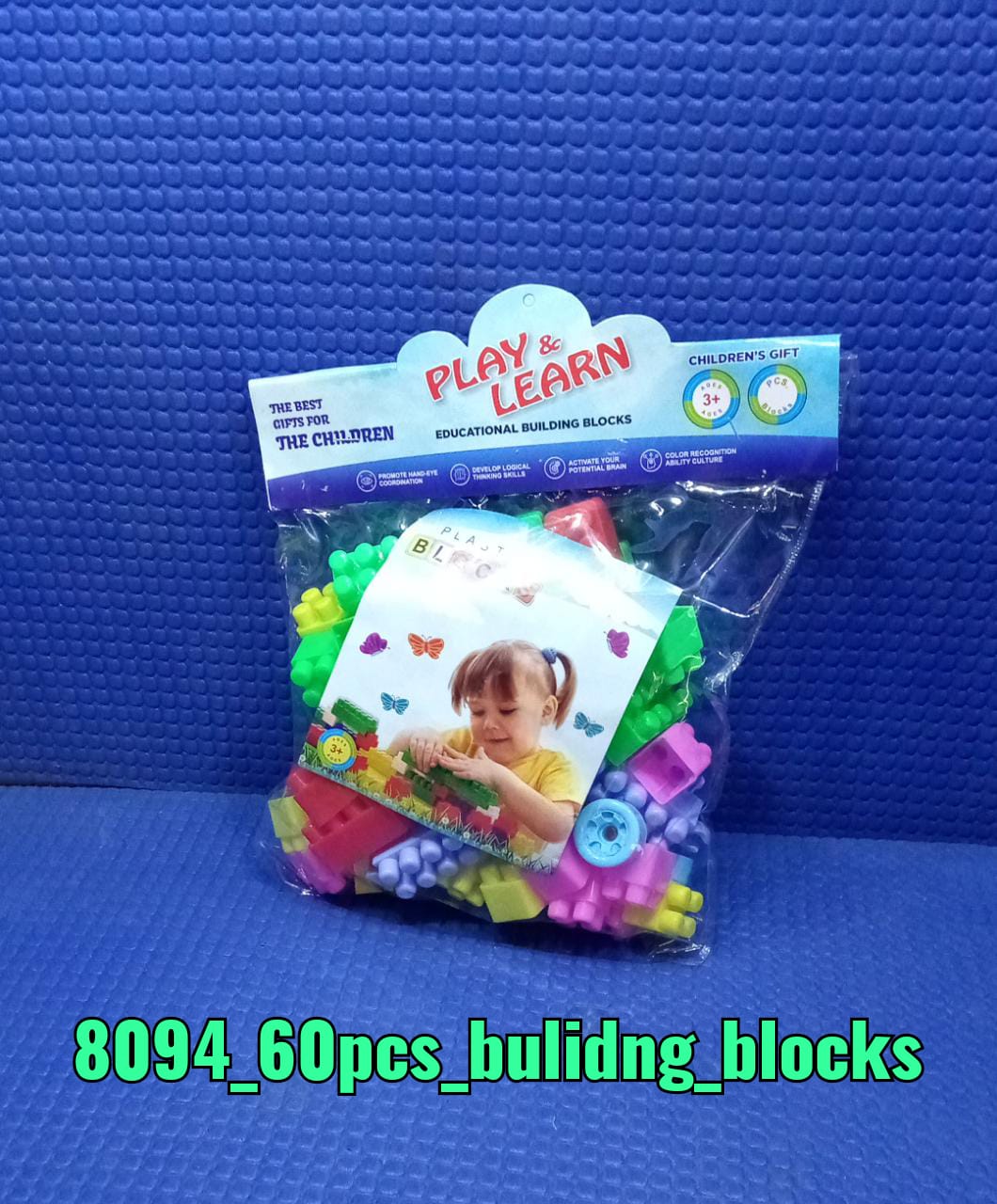Fun and learning blocks set for children with 60 pieces Fun and learning blocks set for children with 60 pieces